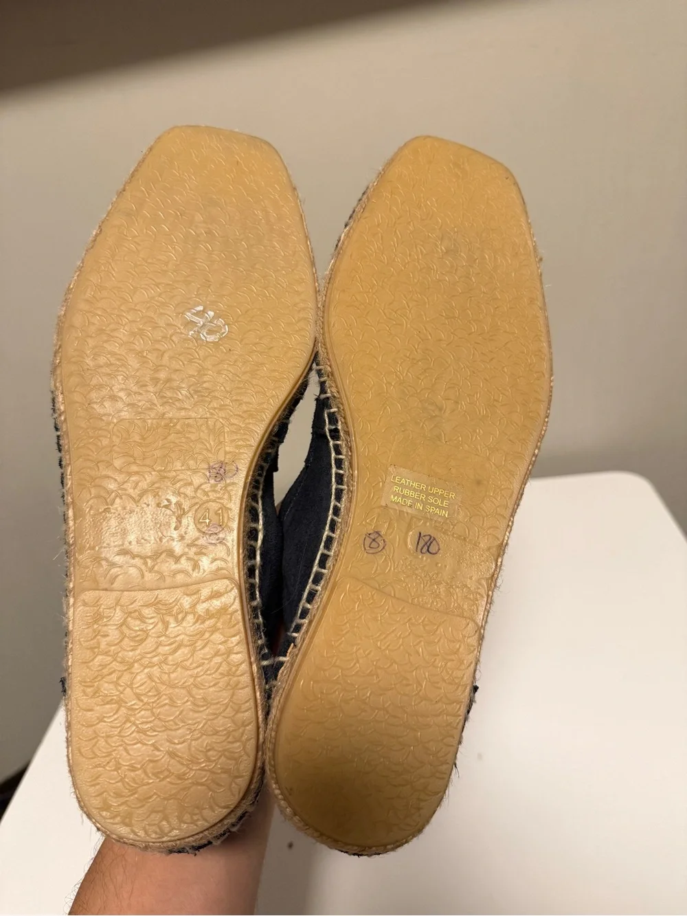 REISS Cannes Suede Penny-Strap Espadrilles in Navy Men’s US 8 EU 41 UK 7